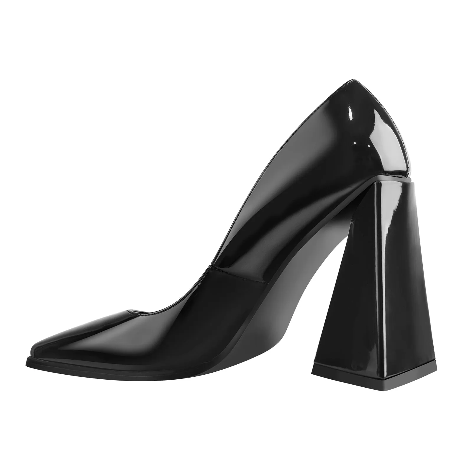 Square Toe Triangle Block High Heels Pumps sold by Onlymaker product image thumbnail 4