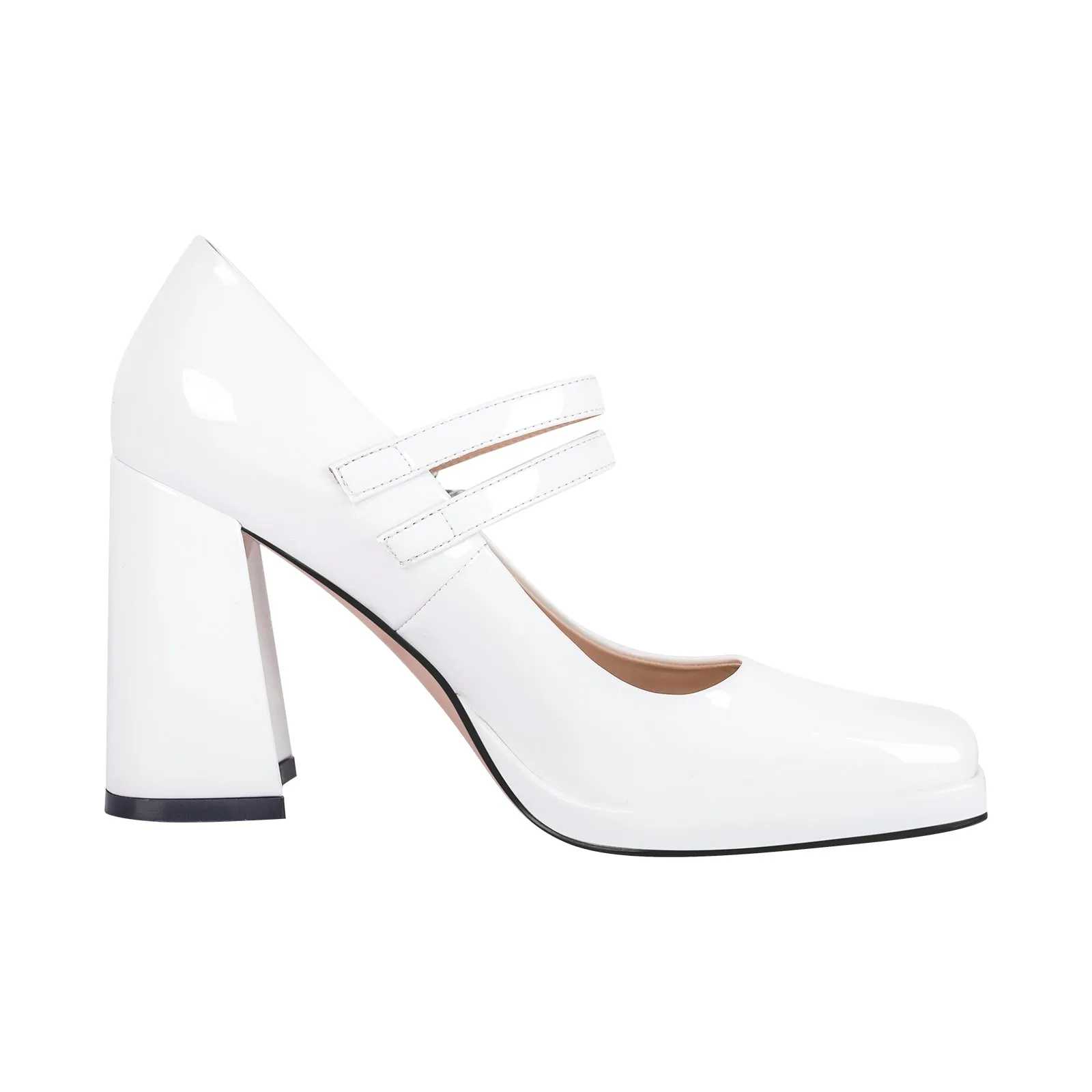 Square Toe Mary Jane Buckle Strap Chunky Heel Pumps sold by Onlymaker product image thumbnail 4