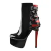Black Strap Pointed Toe Stilettos Ankle Boots sold by Onlymaker