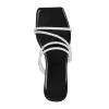 Square Toe Rhinestone Strappy Flat Sandals sold by Onlymaker
