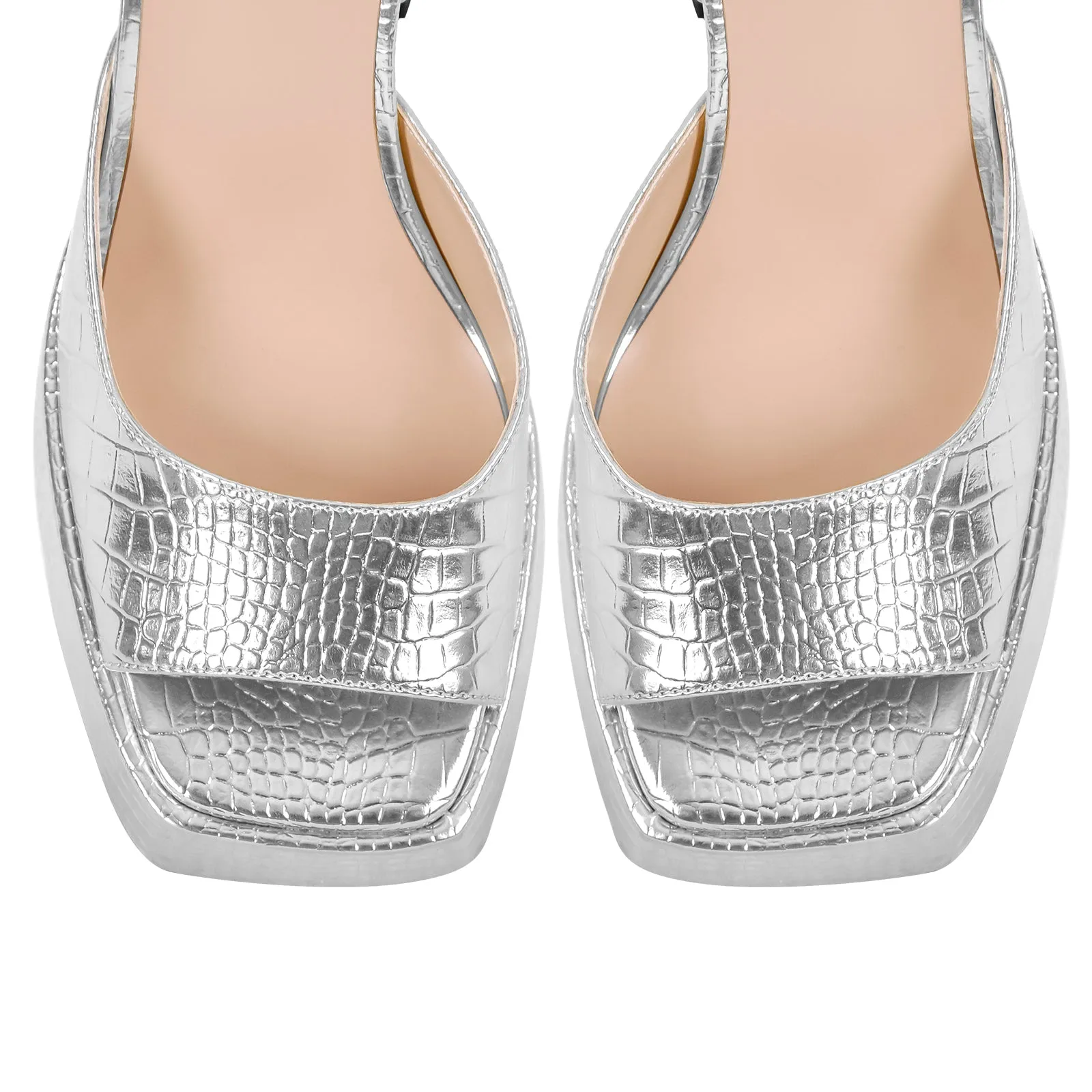 Stone Print Platform Chunky High Heels Sandals sold by Onlymaker product image thumbnail 4