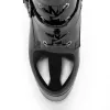 Black Patent Leather Platform Lace Up Knee High Boots sold by Onlymaker