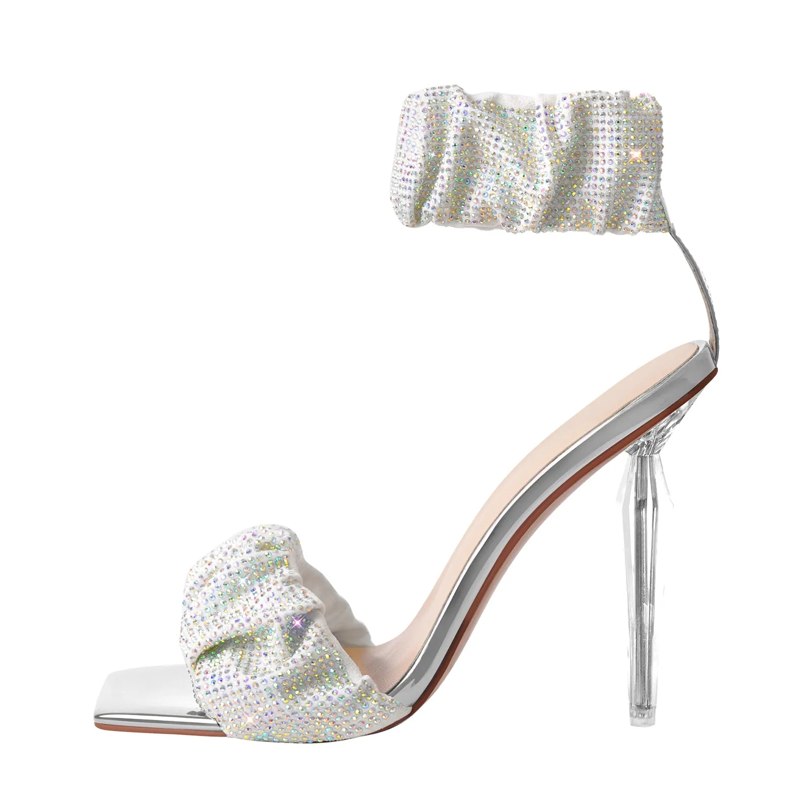 Rhinestone Ankle Strap High Heel Sandals sold by Onlymaker
