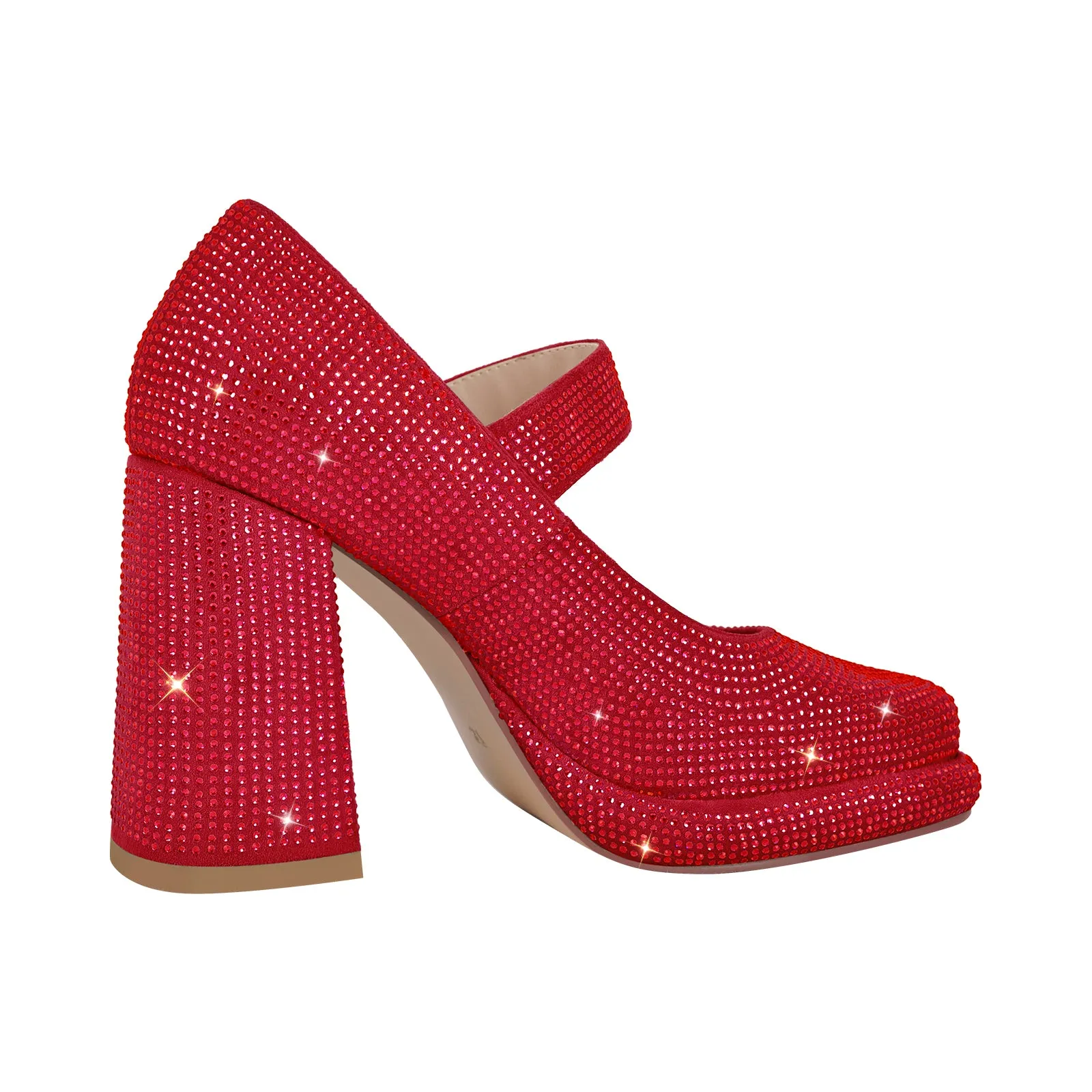 Rhinestone Square Toe Mary Jane Pumps sold by Onlymaker product image thumbnail 4
