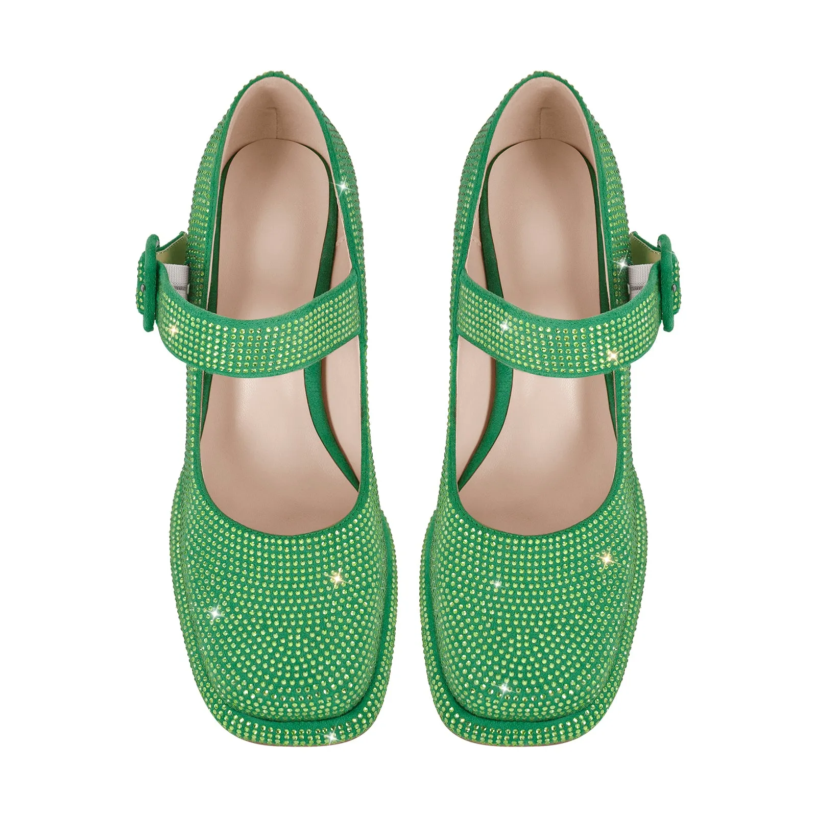 Rhinestone Square Toe Mary Jane Pumps sold by Onlymaker product image thumbnail 5