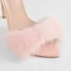 Pink Feather Open Toe High Heel Stilettos Sandals sold by Onlymaker