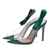Open Pointed Toe Bow Stiletto Slingback Sandals sold by Onlymaker