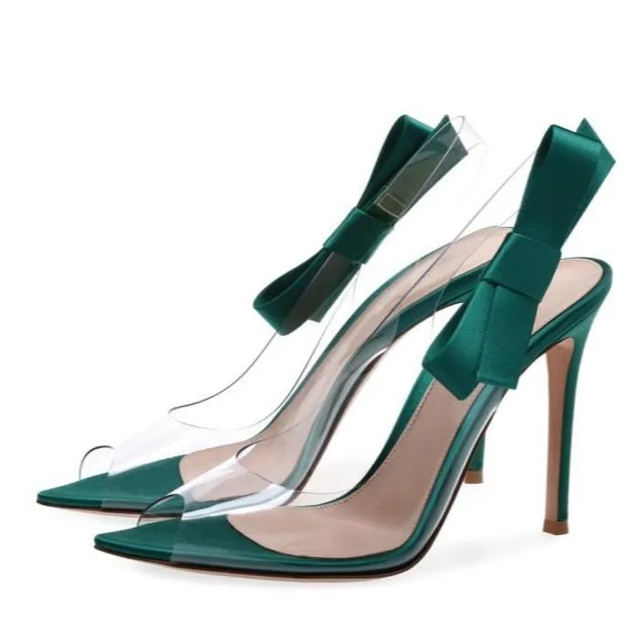 Open Pointed Toe Bow Stiletto Slingback Sandals sold by Onlymaker product image thumbnail 2