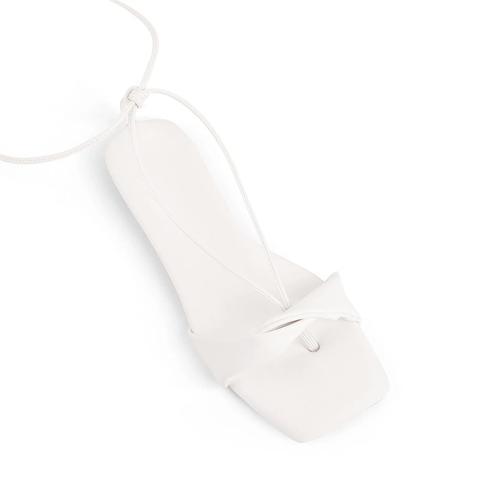 White Flat Strap Sandals sold by Onlymaker product image thumbnail 2