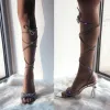 Rhinestone Lace-Up Silver Heels Sandals sold by Onlymaker