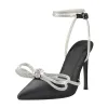 Rhinestone Bow Pointed Toe High Heel Pumps sold by Onlymaker