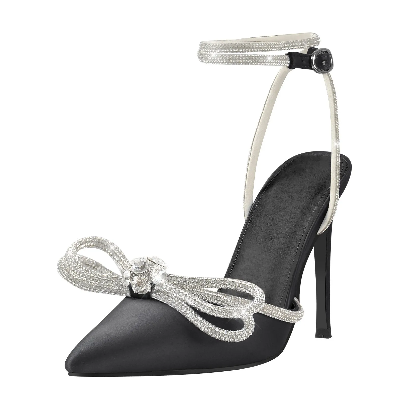 Rhinestone Bow Pointed Toe High Heel Pumps sold by Onlymaker product image thumbnail 5