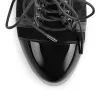 Round Toe Split Joint Platform Lace Up Ankle Boots sold by Onlymaker
