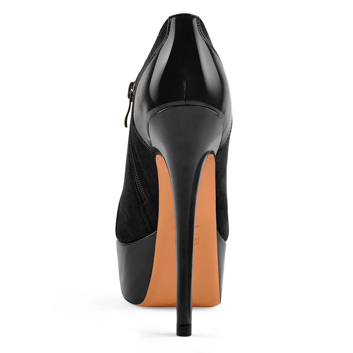 Round Toe Split Joint Platform Lace Up Ankle Boots sold by Onlymaker product image thumbnail 3