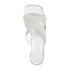 Rhinestone Strap Clear Block Sandals Mules sold by Onlymaker