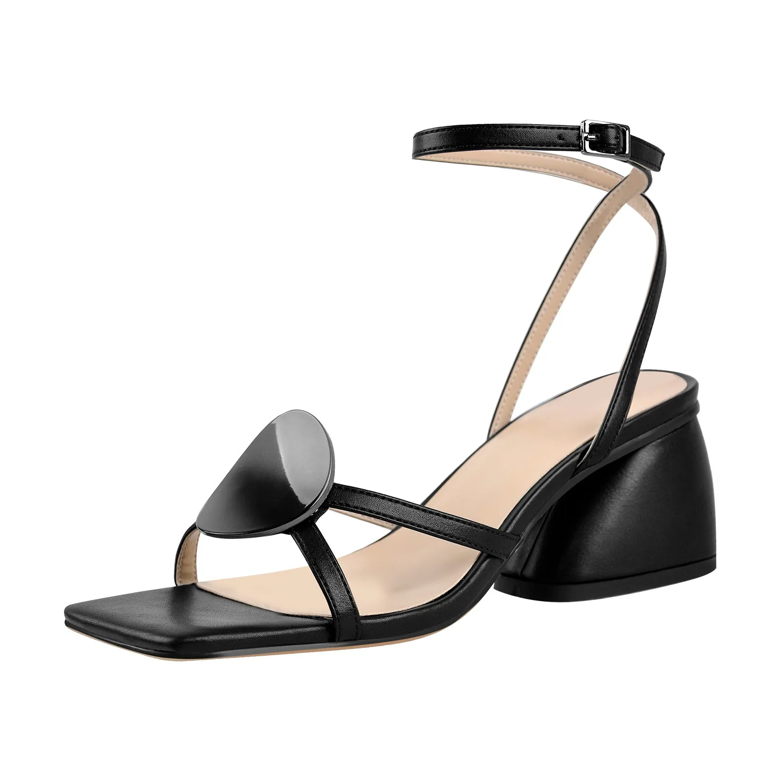 Square Toe Ankle Strap Chunky Low Heel Sandals sold by Onlymaker product image thumbnail 2