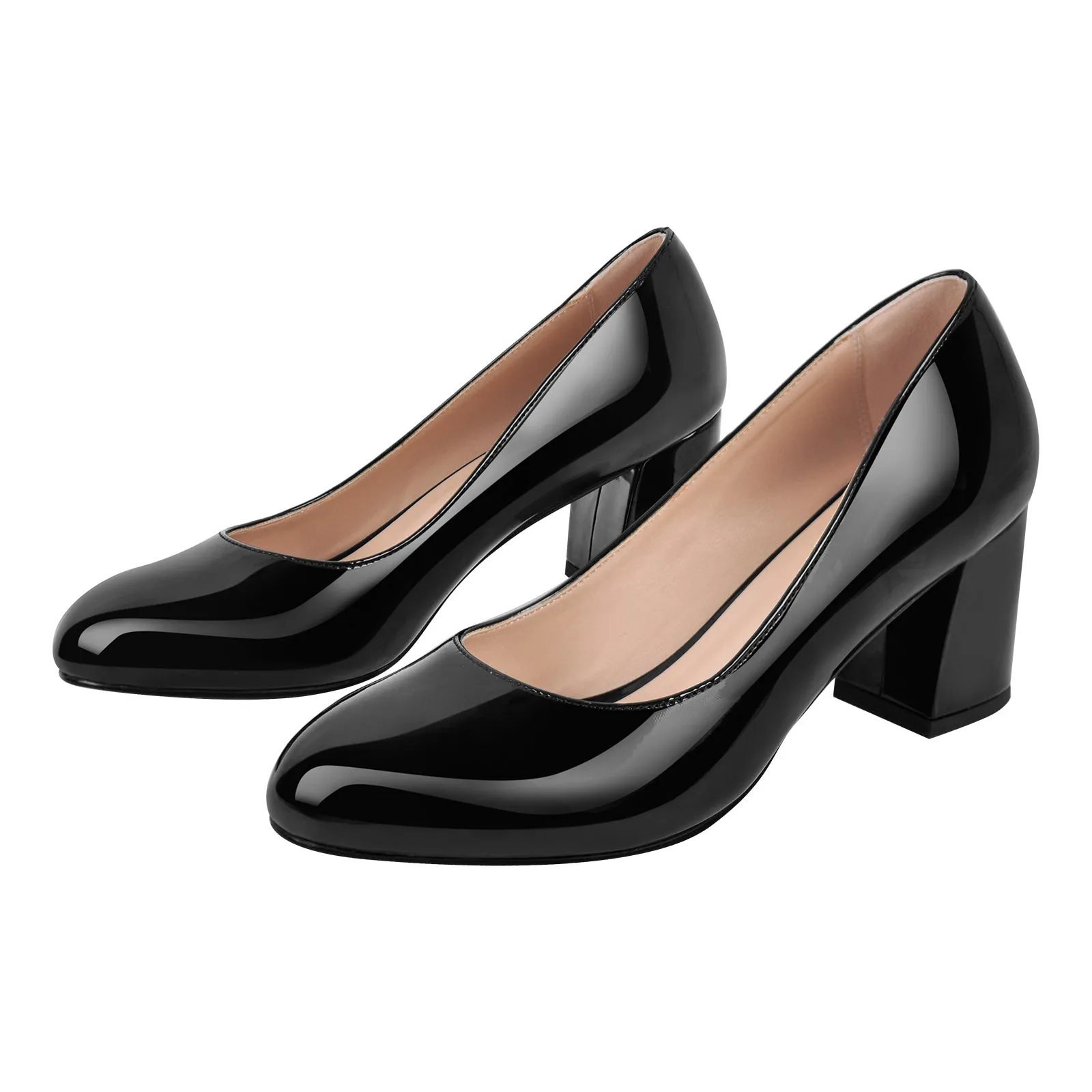 Round Toe Classic Chunky Heel Pumps sold by Onlymaker product image thumbnail 2