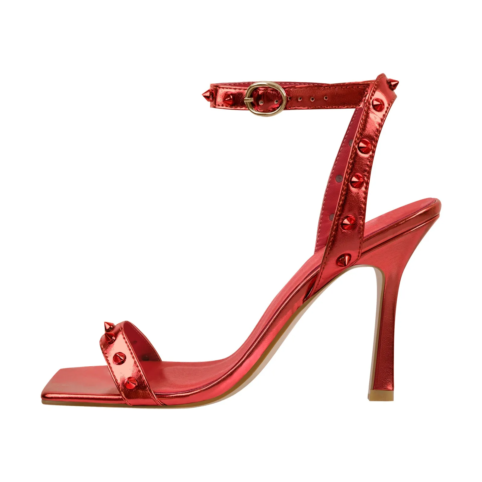 Onlymaker Sandals Rivet Ankle Strap Heels sold by Onlymaker