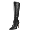Pointed Toe Stiletto Zip Knee High Boots sold by Onlymaker
