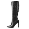 Pointed Toe Stiletto Zip Knee High Boots sold by Onlymaker