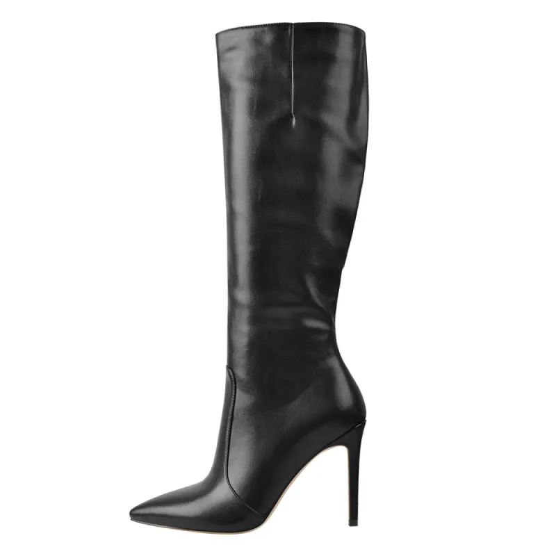 Pointed Toe Stiletto Zip Knee High Boots sold by Onlymaker