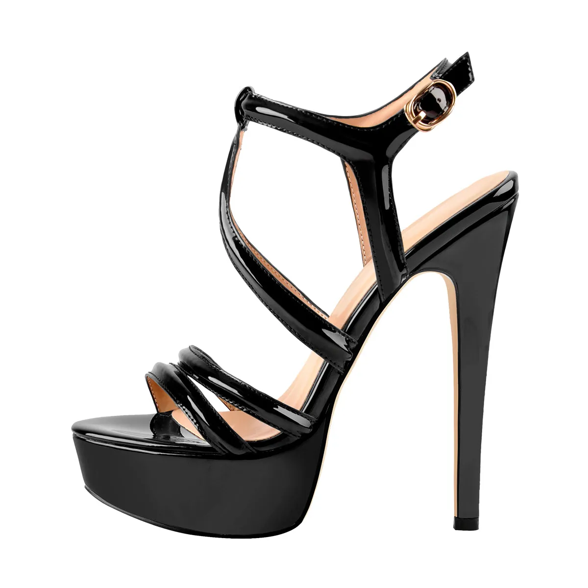 Platform Stilettos Open Toe Ankle Strap Crisscross Sandals sold by Onlymaker