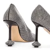 Round Toe Rhinestone Stiletto Pumps sold by Onlymaker
