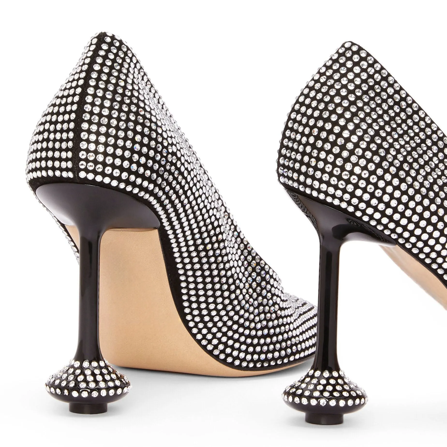 Round Toe Rhinestone Stiletto Pumps sold by Onlymaker product image thumbnail 4