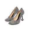 Round Toe Rhinestone Stiletto Pumps sold by Onlymaker