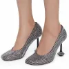 Round Toe Rhinestone Stiletto Pumps sold by Onlymaker