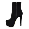 Lycra Stretch Platform Stiletto High Heel Ankle Boots sold by Onlymaker