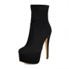 Lycra Stretch Platform Stiletto High Heel Ankle Boots sold by Onlymaker