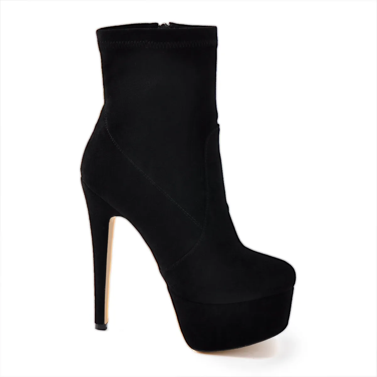 Lycra Stretch Platform Stiletto High Heel Ankle Boots sold by Onlymaker product image thumbnail 2