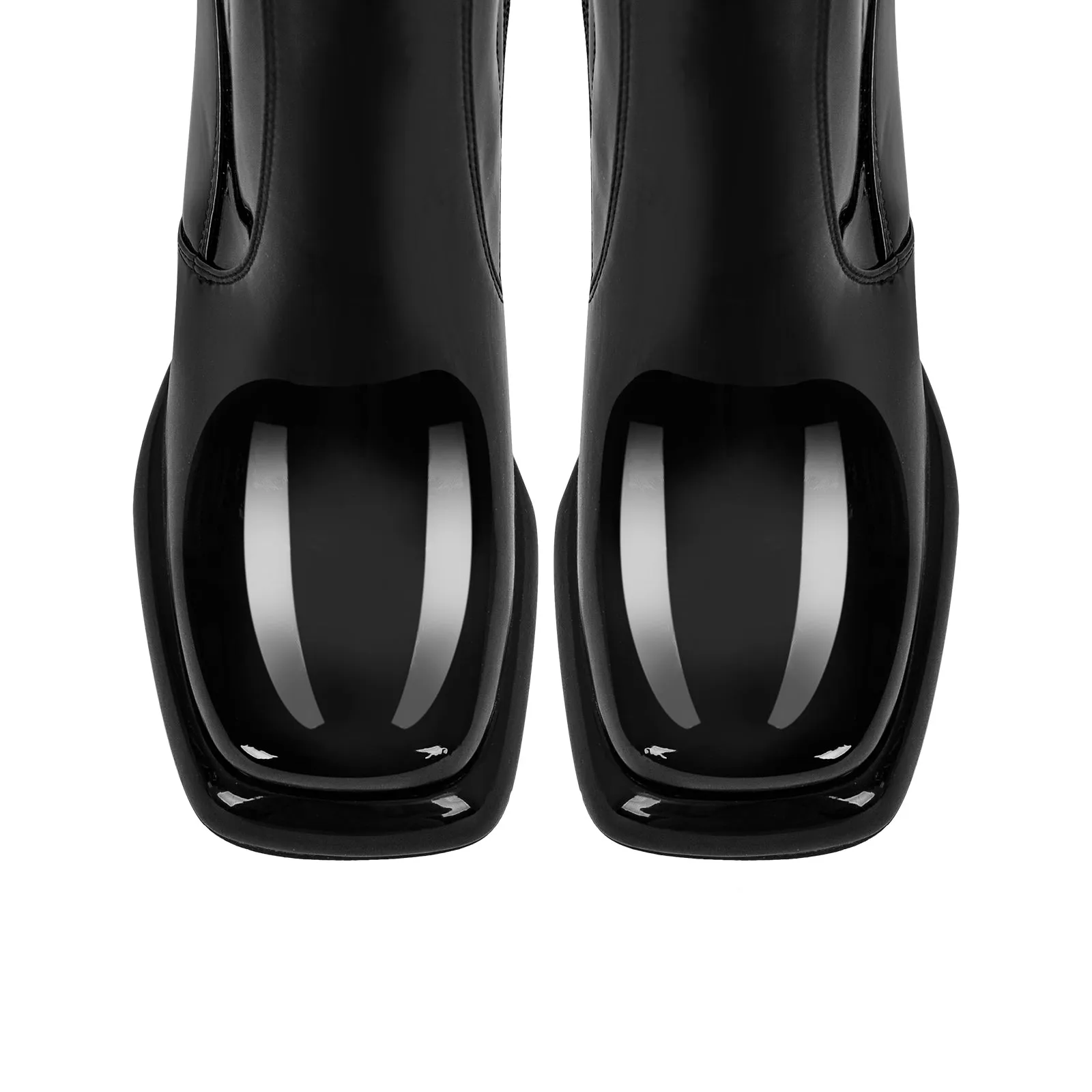 Platform Square Toe Chunky Heel Knee High Boots sold by Onlymaker product image thumbnail 4