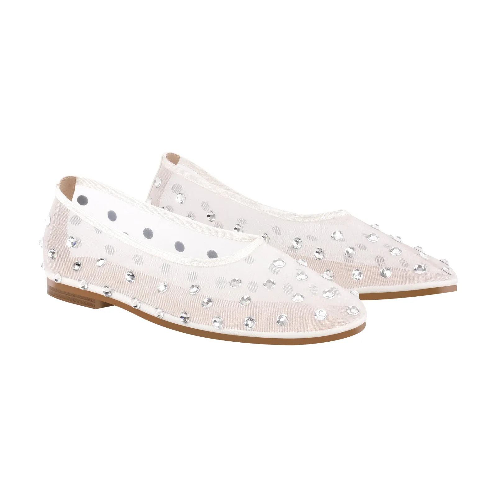 Mesh Rhinestone Ballet Flats sold by Onlymaker product image thumbnail 4