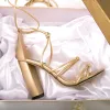 Gladiator Lace up Chunky High Heel Sandals sold by Onlymaker