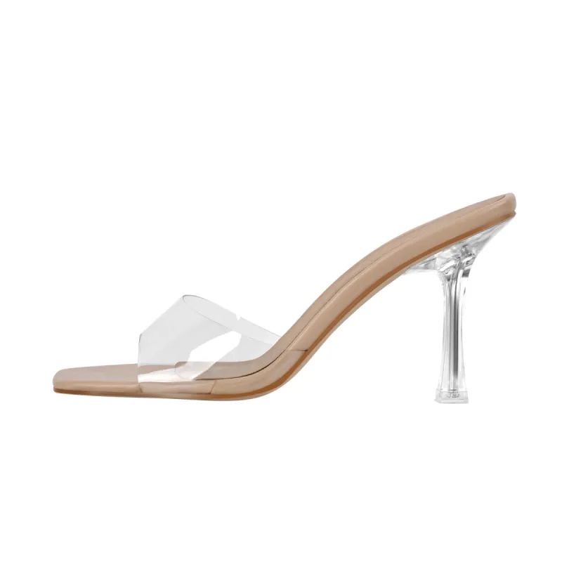 Square Open Toe Transparent Sandal Mules sold by Onlymaker