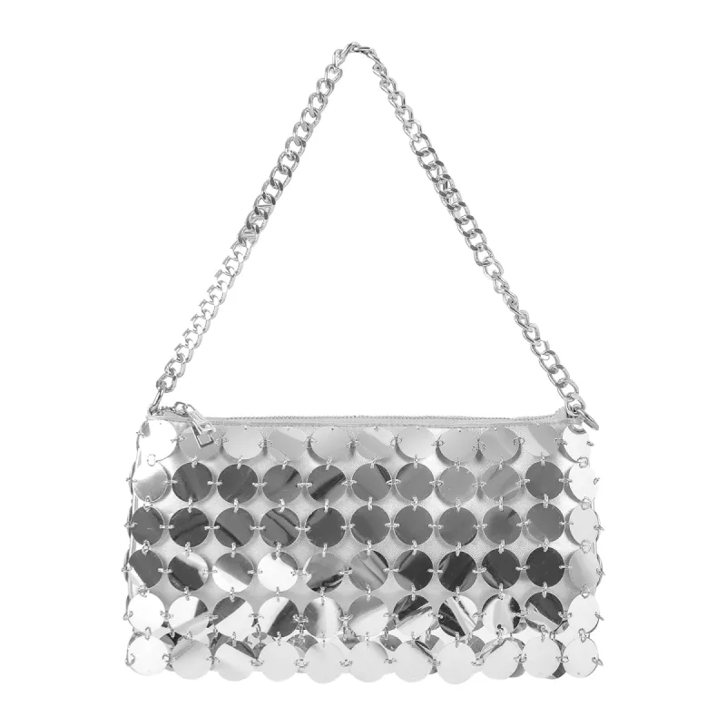 Silver Sequins Chain Handbag sold by Onlymaker