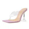 Square Toe Transparent Tapered High Heel Sandals sold by Onlymaker