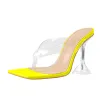 Square Toe Transparent Tapered High Heel Sandals sold by Onlymaker
