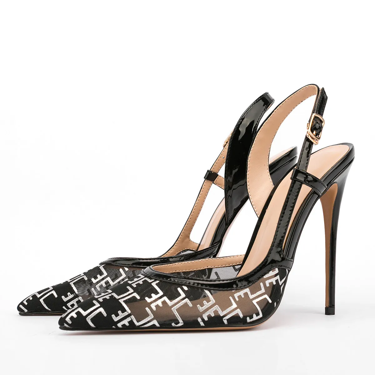 Mesh Pointed Toe Slingbacks High Heel Pumps sold by Onlymaker product image thumbnail 2