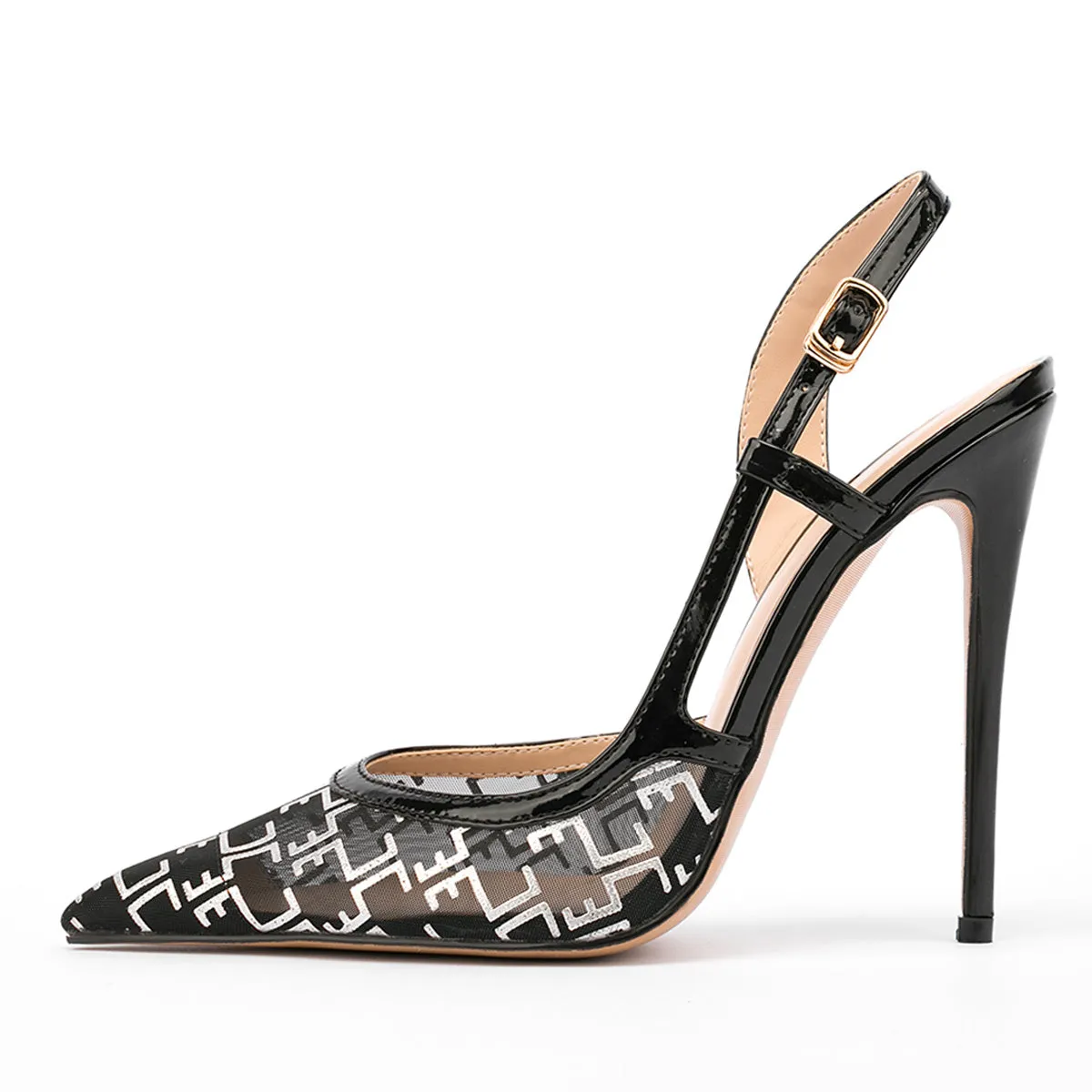 Mesh Pointed Toe Slingbacks High Heel Pumps sold by Onlymaker