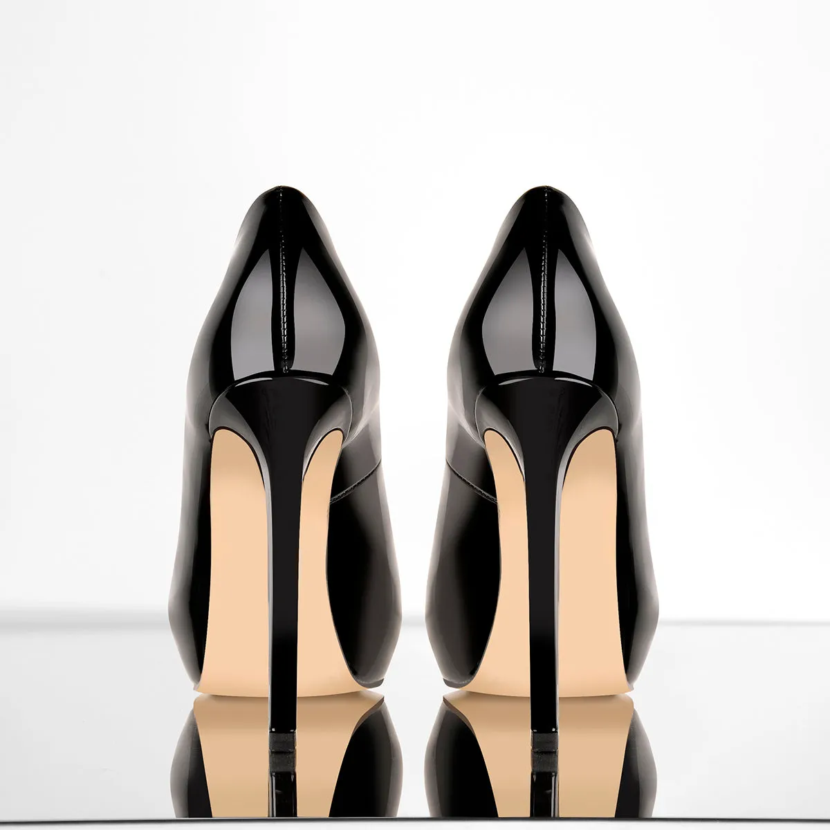 Black Patent Leather Platform Stiletto High Heels Pumps sold by Onlymaker product image thumbnail 4