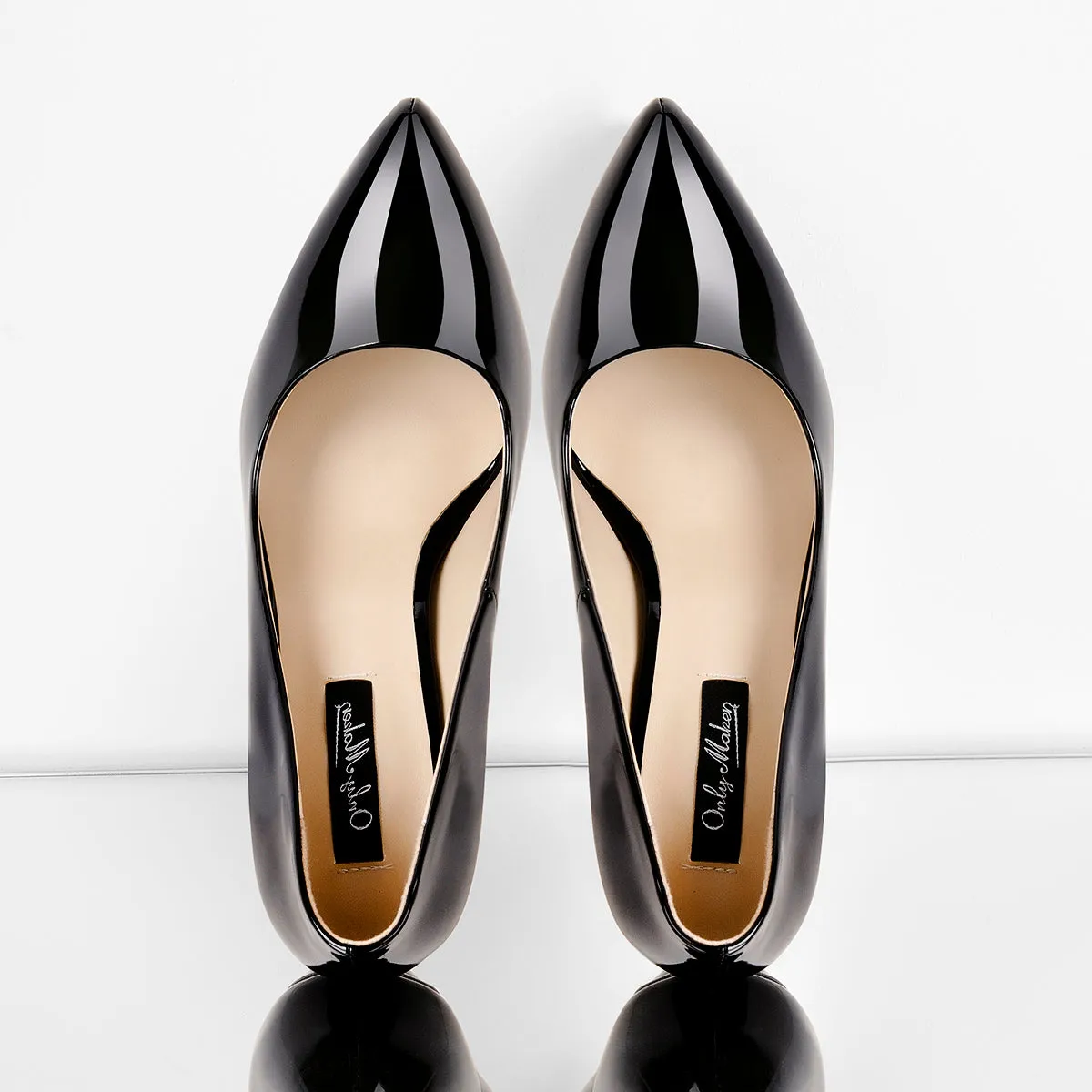 Black Patent Leather Platform Stiletto High Heels Pumps sold by Onlymaker product image thumbnail 2