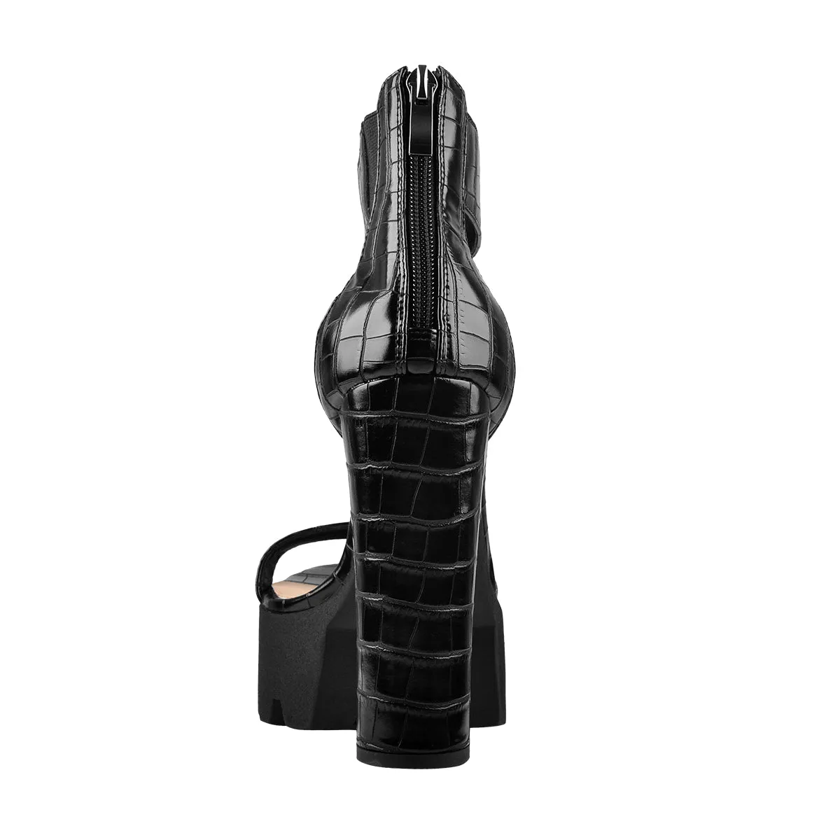 Black Ankle Strap Platform Chunky Heel Sandals sold by Onlymaker product image thumbnail 3