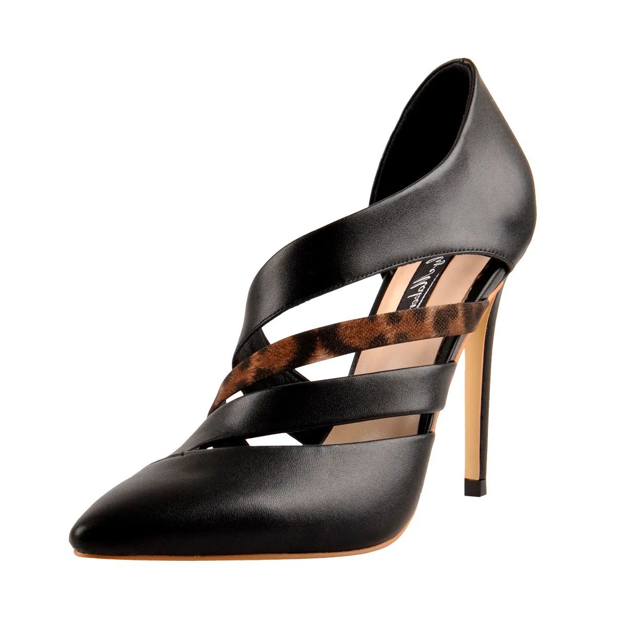 Pointed Toe Cut Out Leopard Slip On Pumps sold by Onlymaker product image thumbnail 3