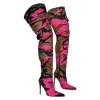 Camouflage Pointed Toe Over The Knee Boots sold by Onlymaker