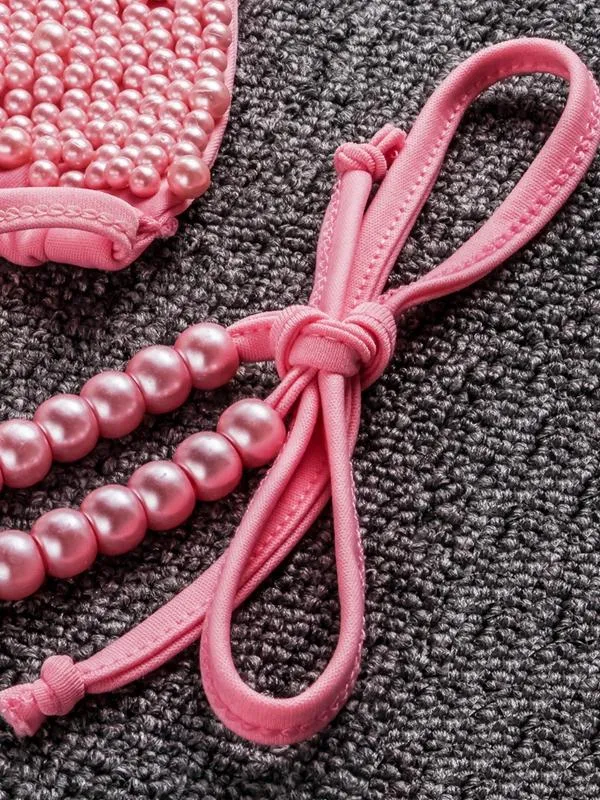 Pink White Pearl Beach Bikini sold by Onlymaker product image thumbnail 3