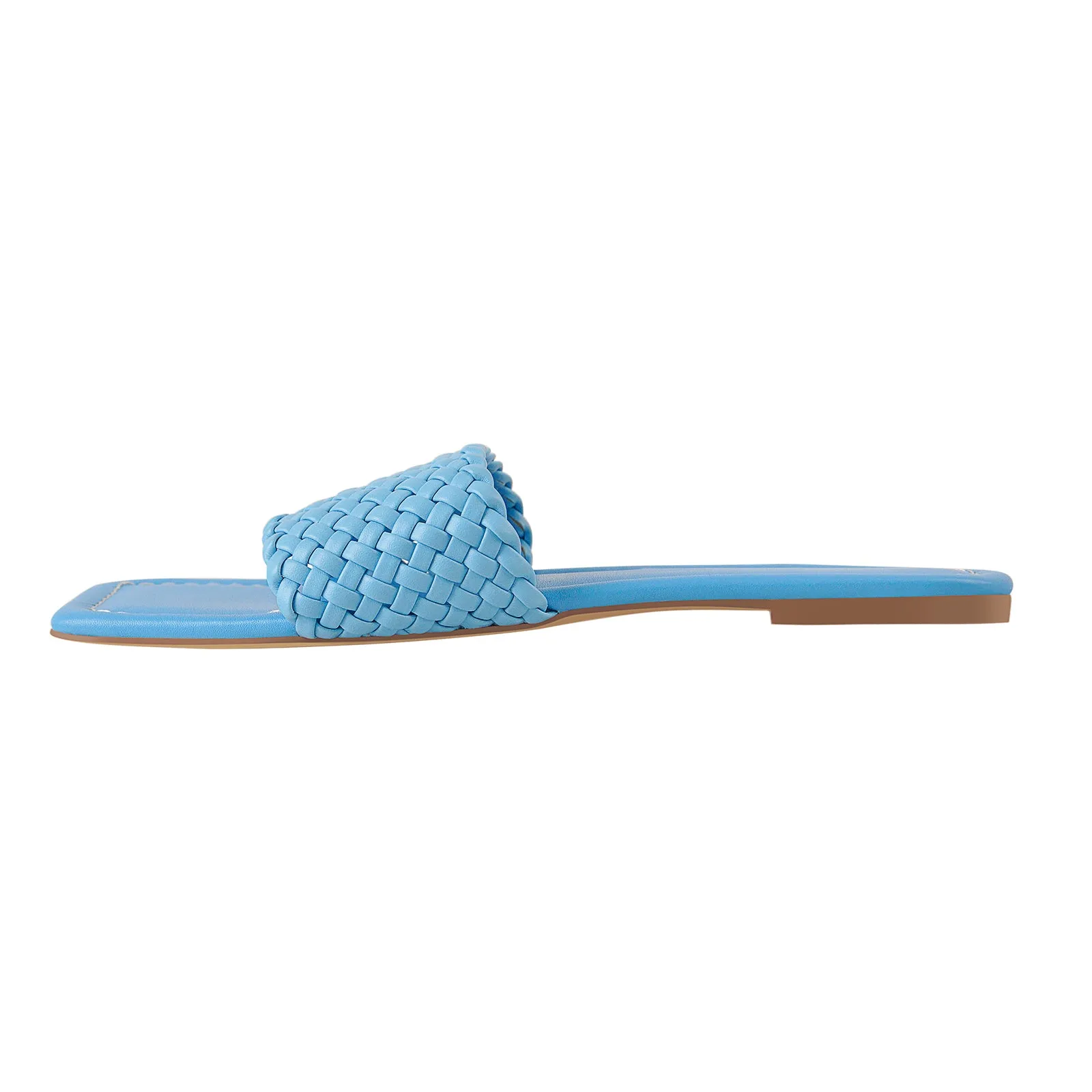 Squre Open Toe Blue Flat Sandals sold by Onlymaker product image thumbnail 2