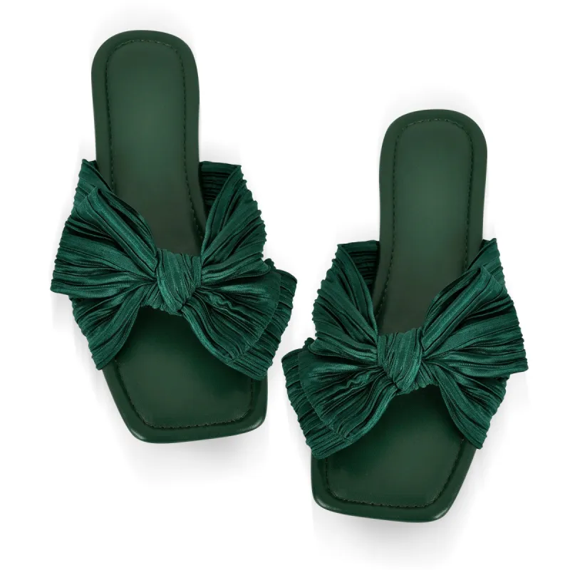 Flat Slip On Sliders Bow Sandals Flats sold by Onlymaker